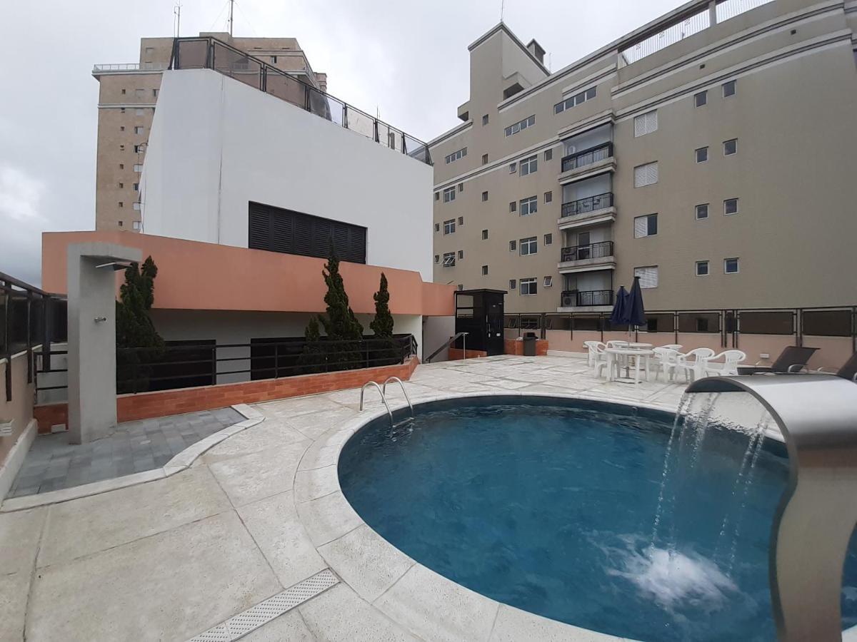 Lindo Flat No Edificio Cosmopolitan, Com Garagem E Piscina Apartment Santos  Bagian luar foto